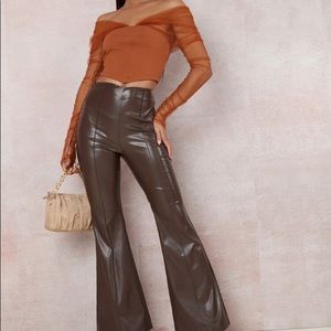 COPY - Off Shoulder Sheer Mesh Sleeve Solid Top